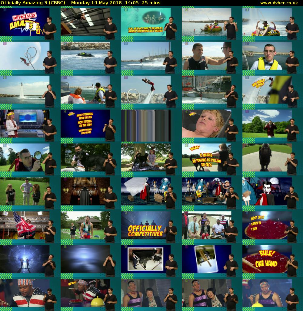 Officially Amazing 3 (CBBC) Monday 14 May 2018 14:05 - 14:30