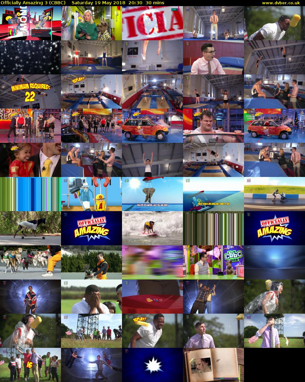 Officially Amazing 3 (CBBC) Saturday 19 May 2018 20:30 - 21:00