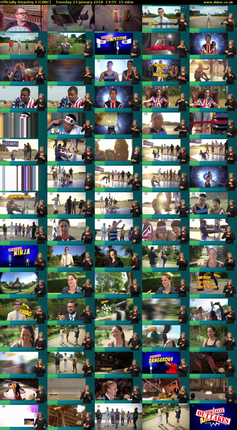 Officially Amazing 4 (CBBC) Tuesday 23 January 2018 13:55 - 14:10