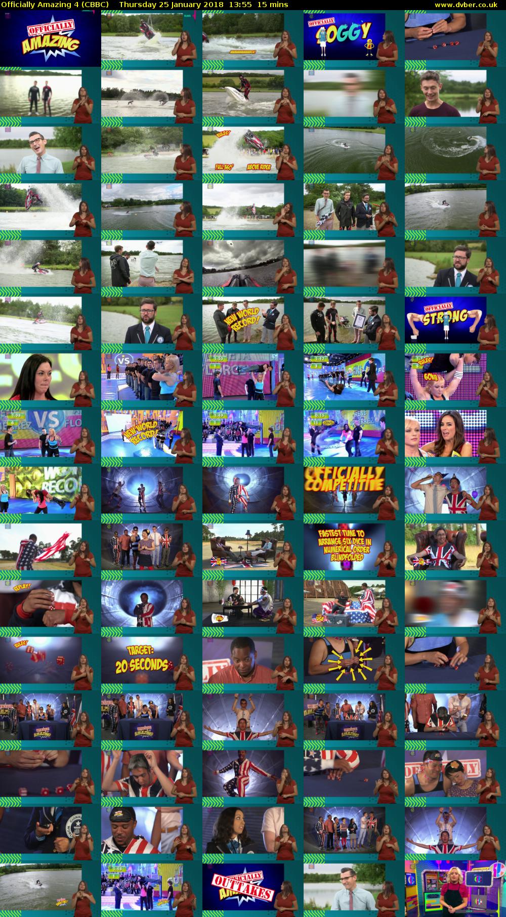 Officially Amazing 4 (CBBC) Thursday 25 January 2018 13:55 - 14:10