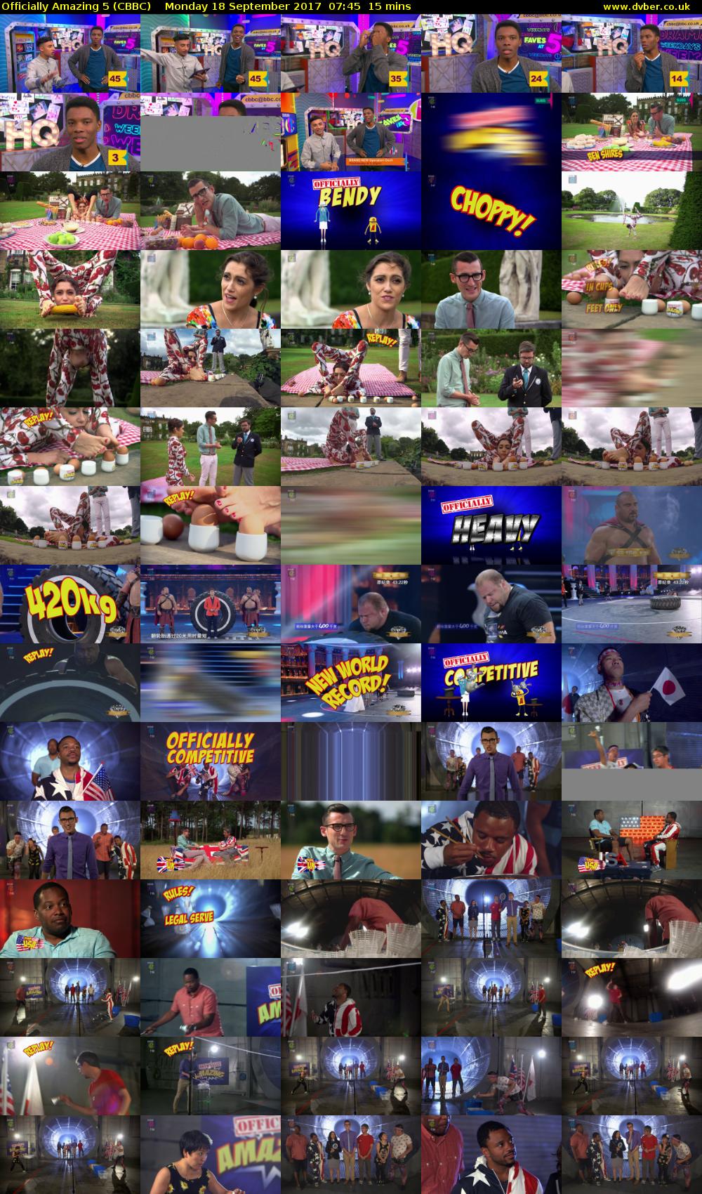 Officially Amazing 5 (CBBC) Monday 18 September 2017 07:45 - 08:00