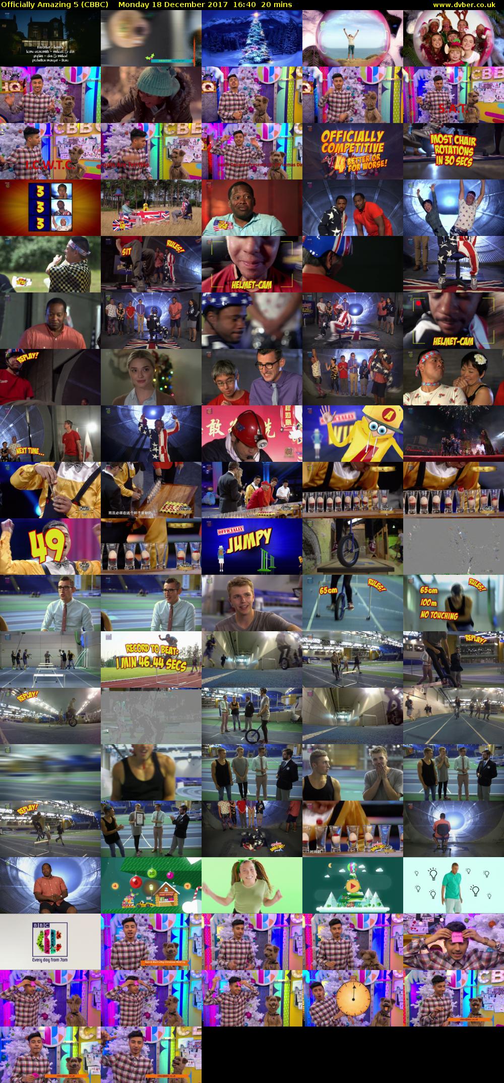 Officially Amazing 5 (CBBC) Monday 18 December 2017 16:40 - 17:00