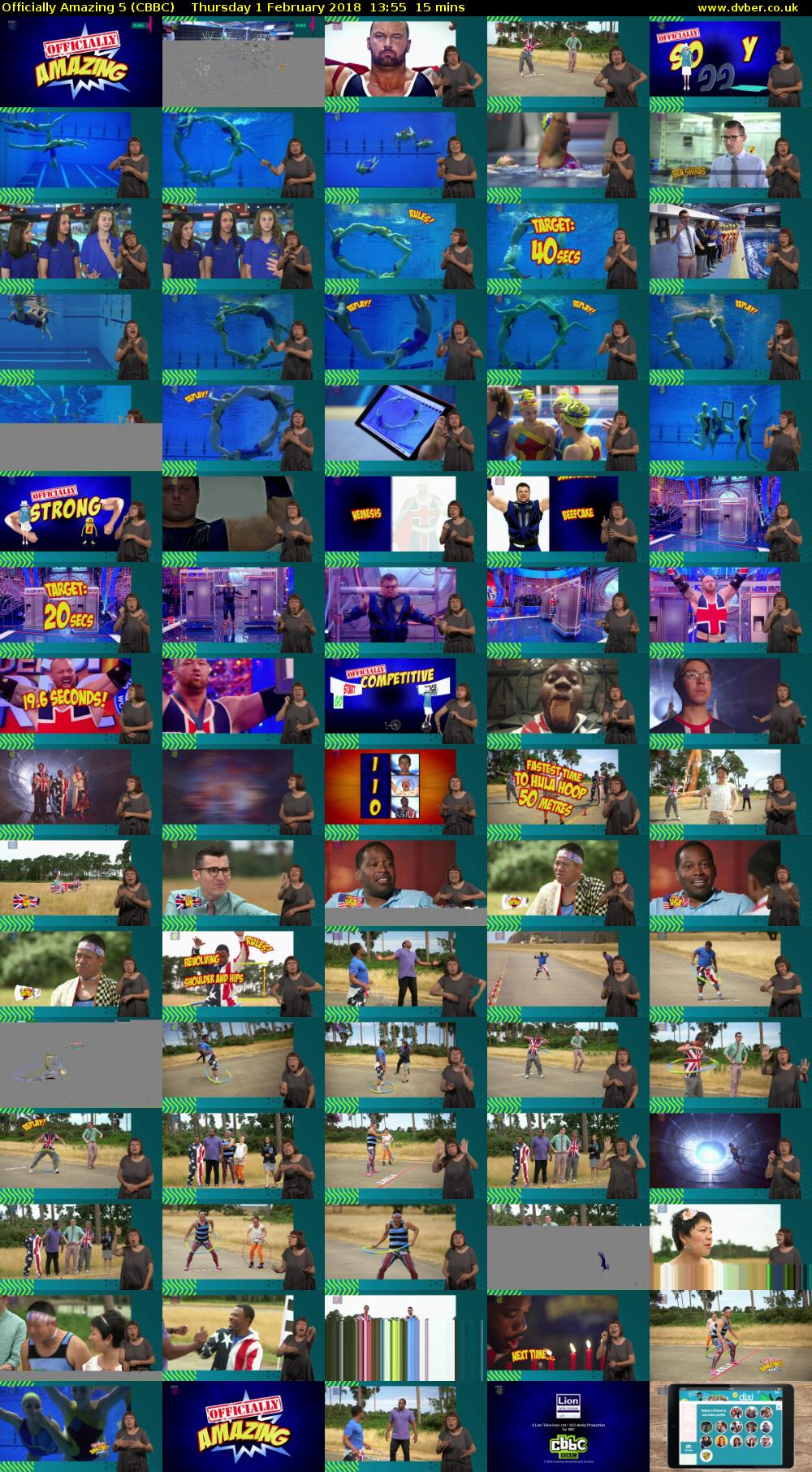 Officially Amazing 5 (CBBC) Thursday 1 February 2018 13:55 - 14:10