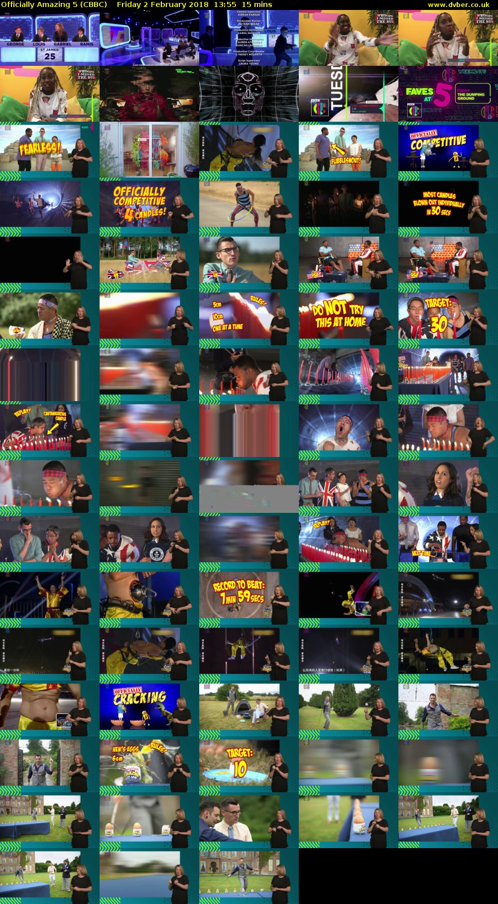Officially Amazing 5 (CBBC) Friday 2 February 2018 13:55 - 14:10