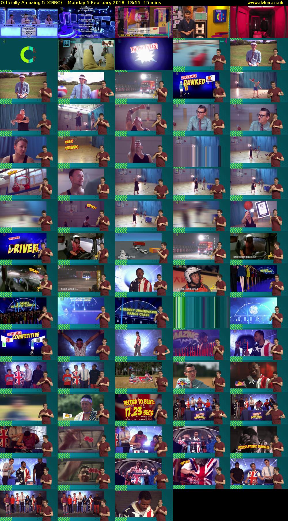 Officially Amazing 5 (CBBC) Monday 5 February 2018 13:55 - 14:10