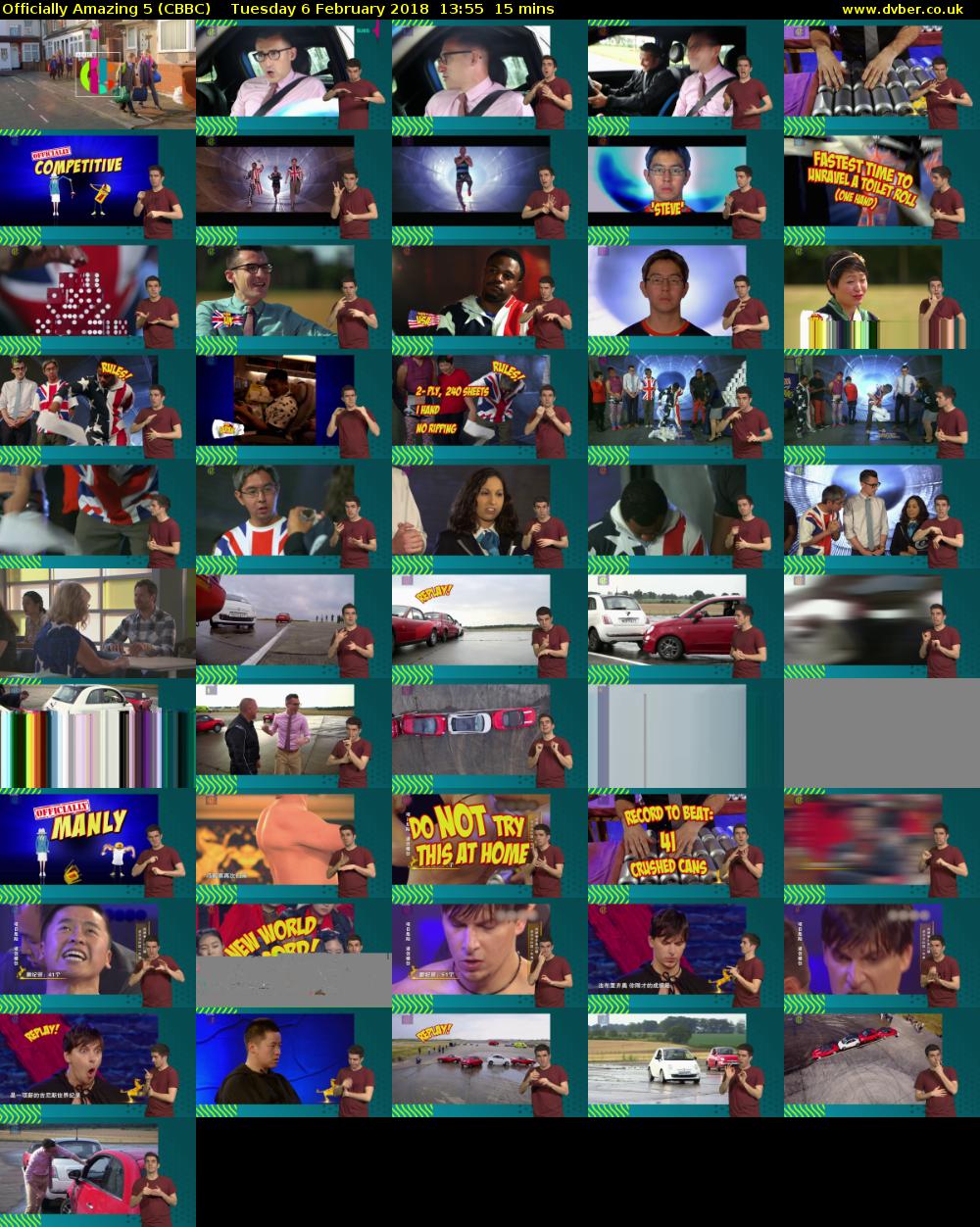 Officially Amazing 5 (CBBC) Tuesday 6 February 2018 13:55 - 14:10