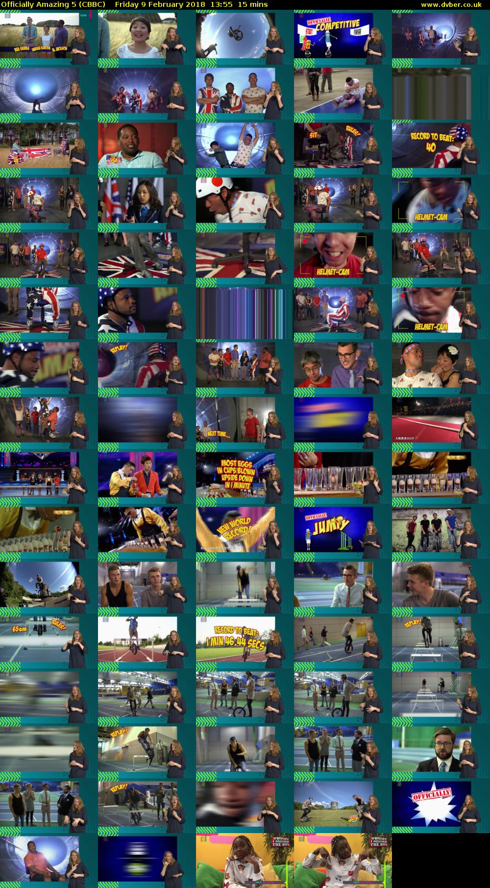 Officially Amazing 5 (CBBC) Friday 9 February 2018 13:55 - 14:10