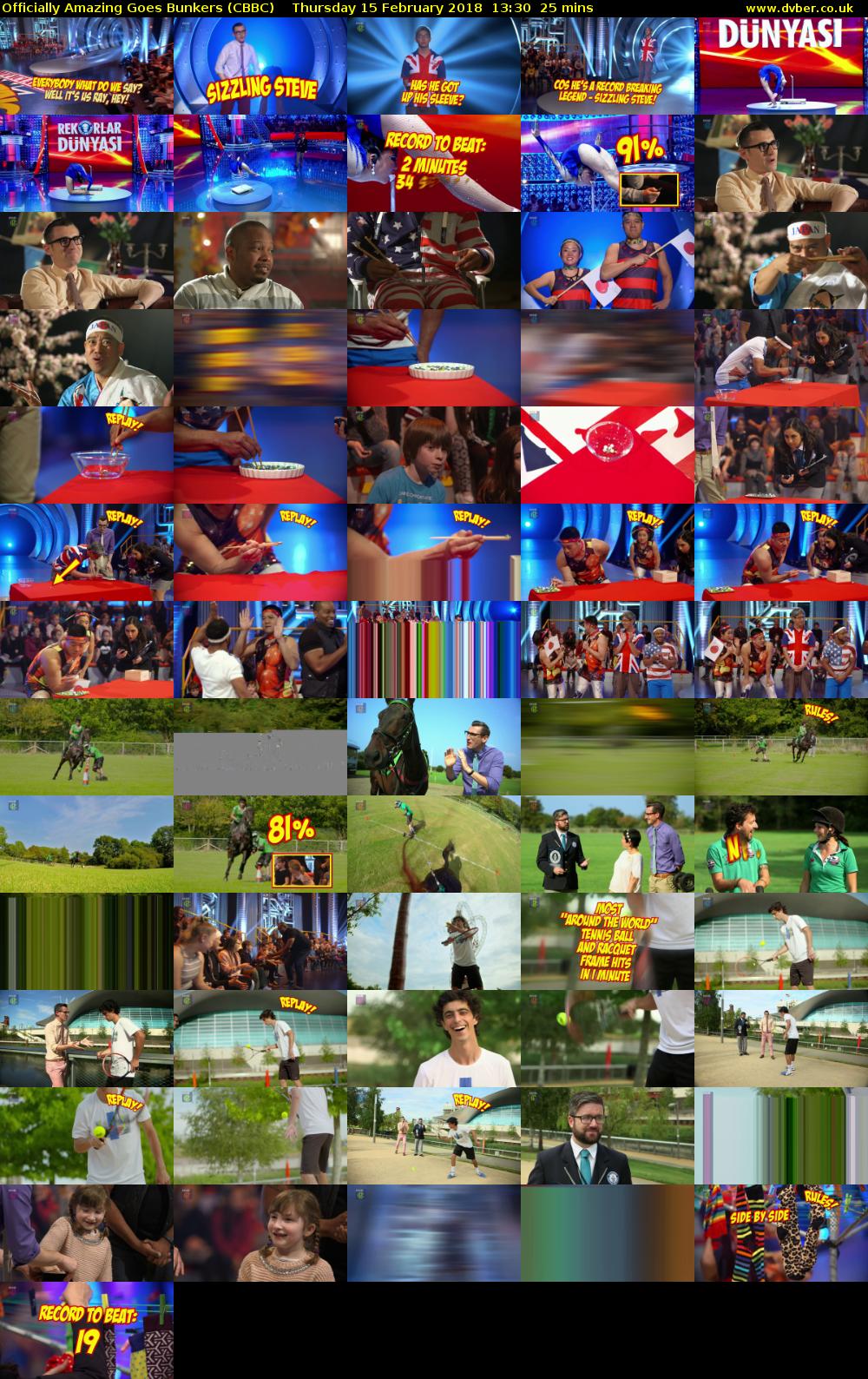 Officially Amazing Goes Bunkers (CBBC) Thursday 15 February 2018 13:30 - 13:55