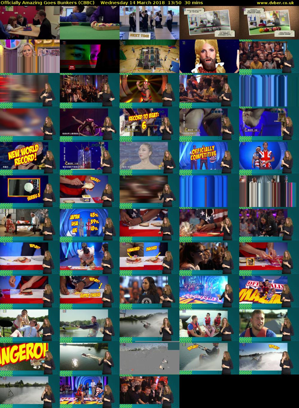 Officially Amazing Goes Bunkers (CBBC) Wednesday 14 March 2018 13:50 - 14:20