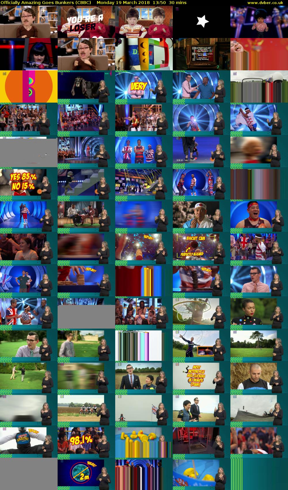 Officially Amazing Goes Bunkers (CBBC) Monday 19 March 2018 13:50 - 14:20