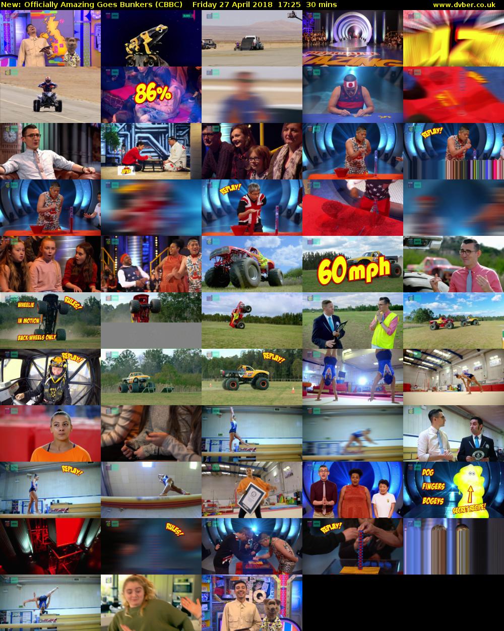 Officially Amazing Goes Bunkers (CBBC) Friday 27 April 2018 17:25 - 17:55