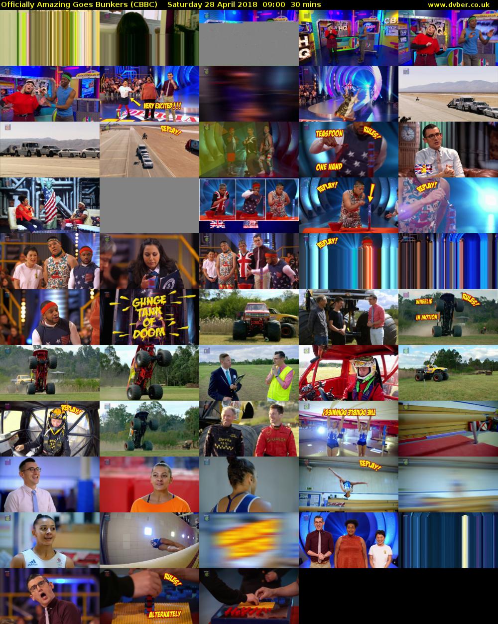Officially Amazing Goes Bunkers (CBBC) Saturday 28 April 2018 09:00 - 09:30
