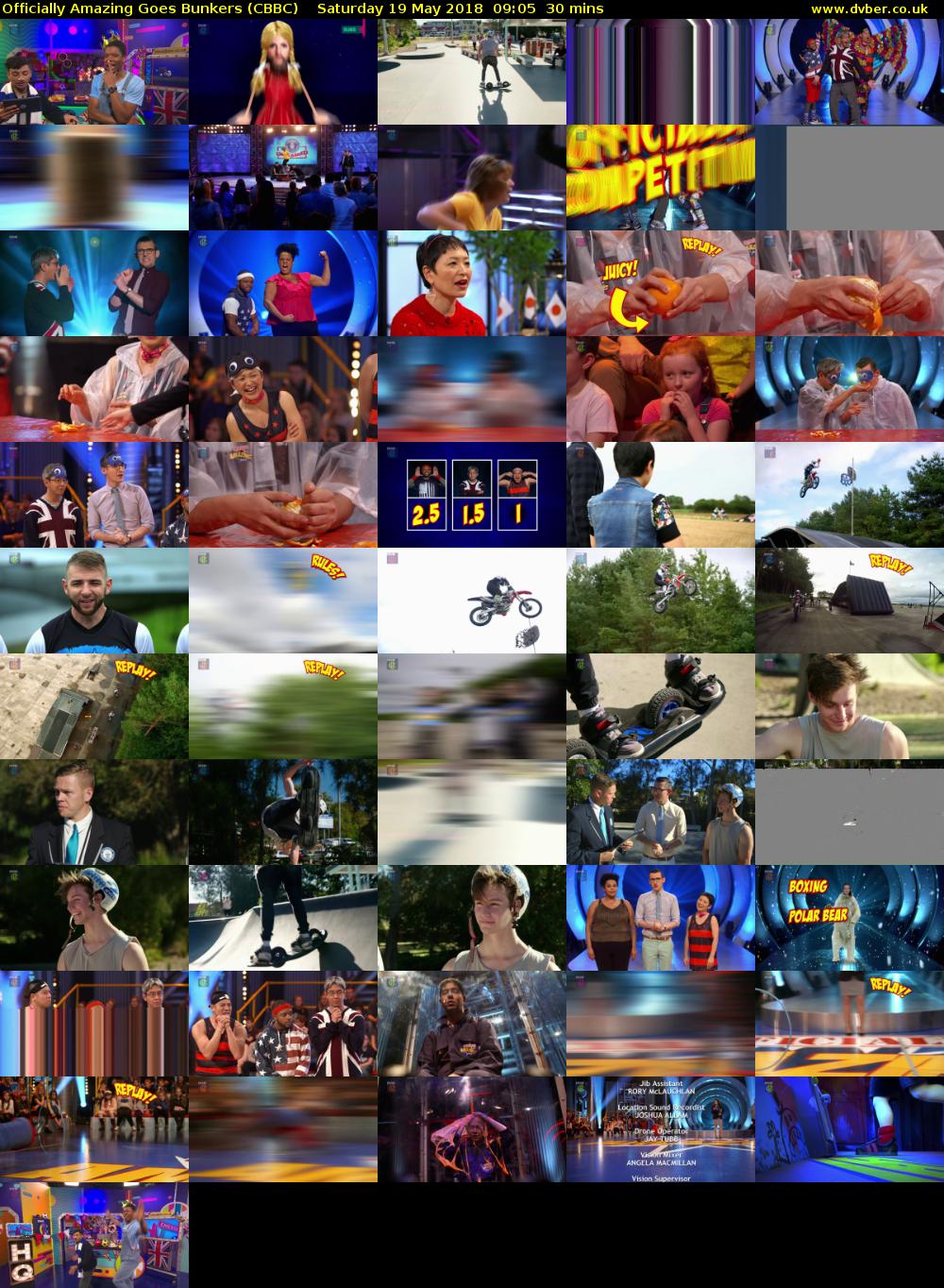 Officially Amazing Goes Bunkers (CBBC) Saturday 19 May 2018 09:05 - 09:35