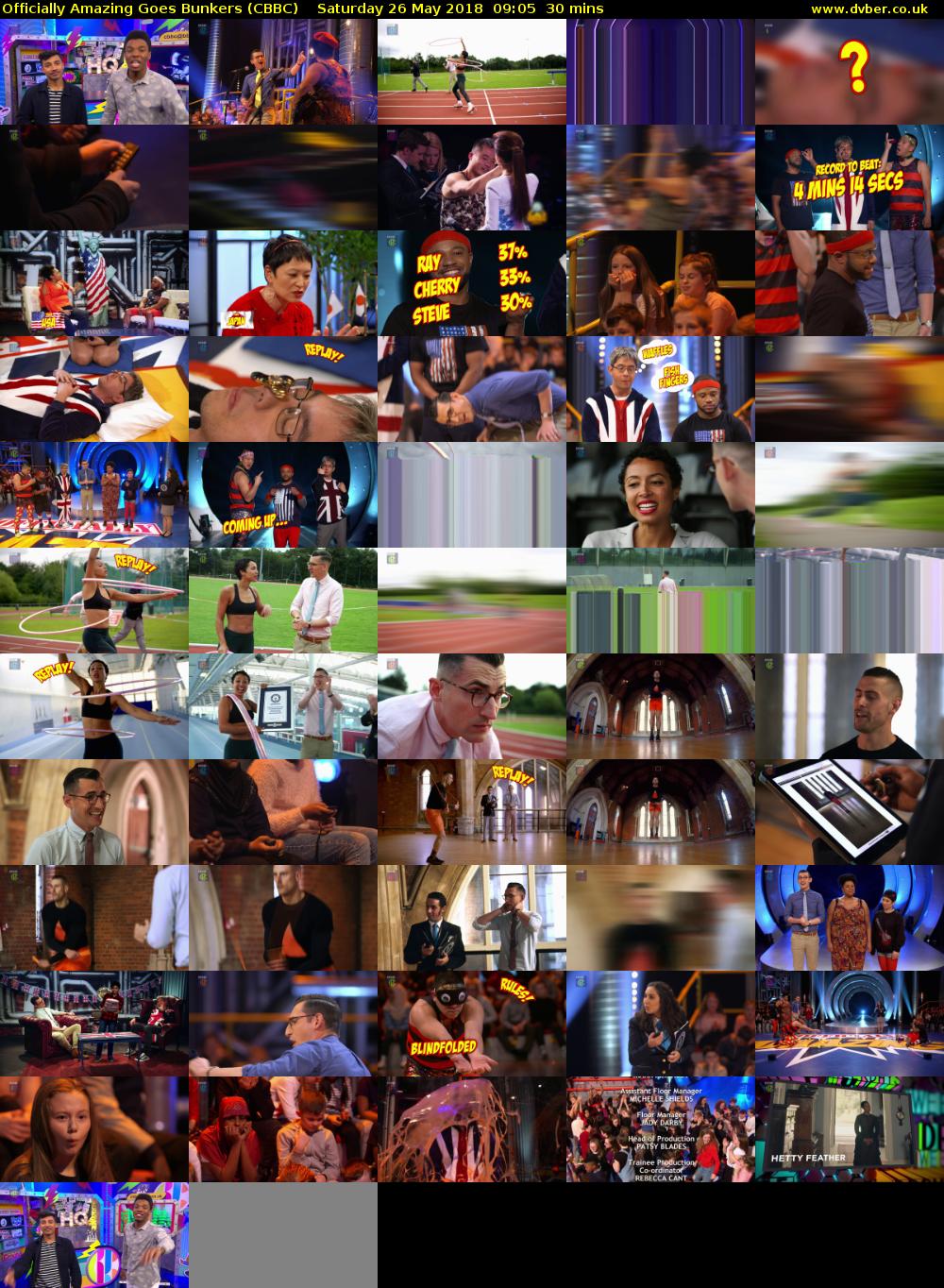 Officially Amazing Goes Bunkers (CBBC) Saturday 26 May 2018 09:05 - 09:35