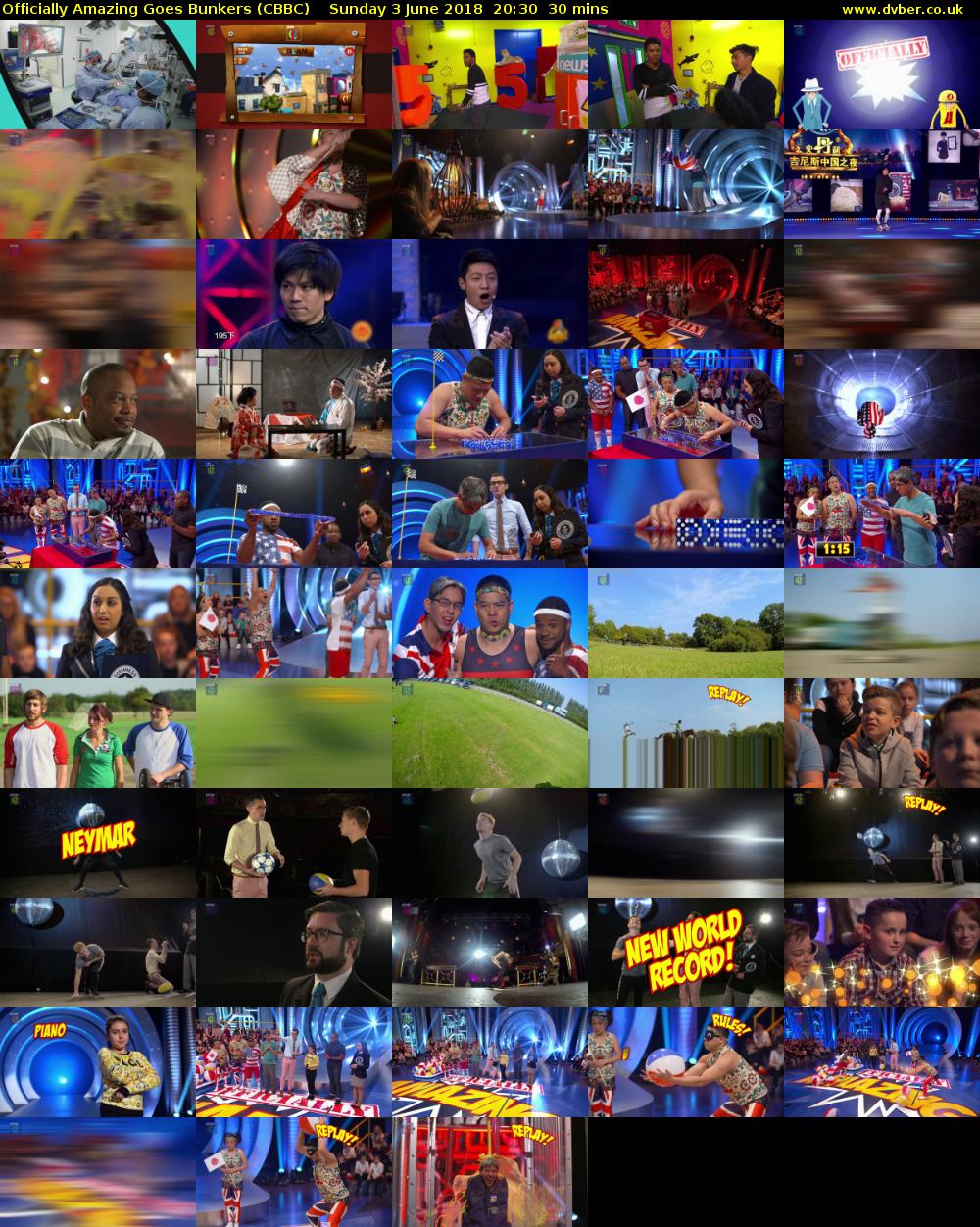 Officially Amazing Goes Bunkers (CBBC) Sunday 3 June 2018 20:30 - 21:00