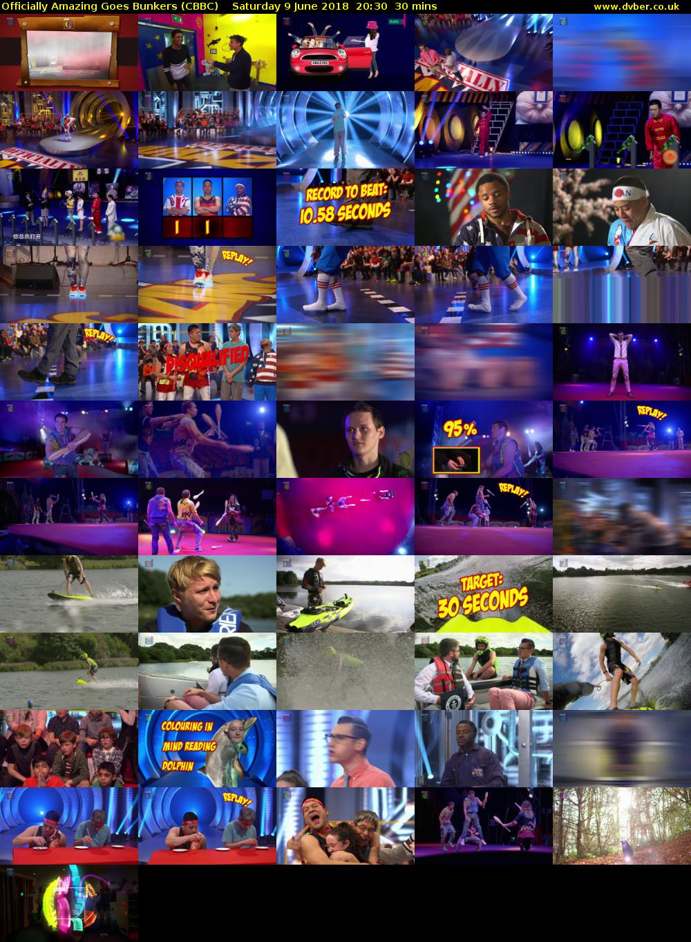 Officially Amazing Goes Bunkers (CBBC) Saturday 9 June 2018 20:30 - 21:00