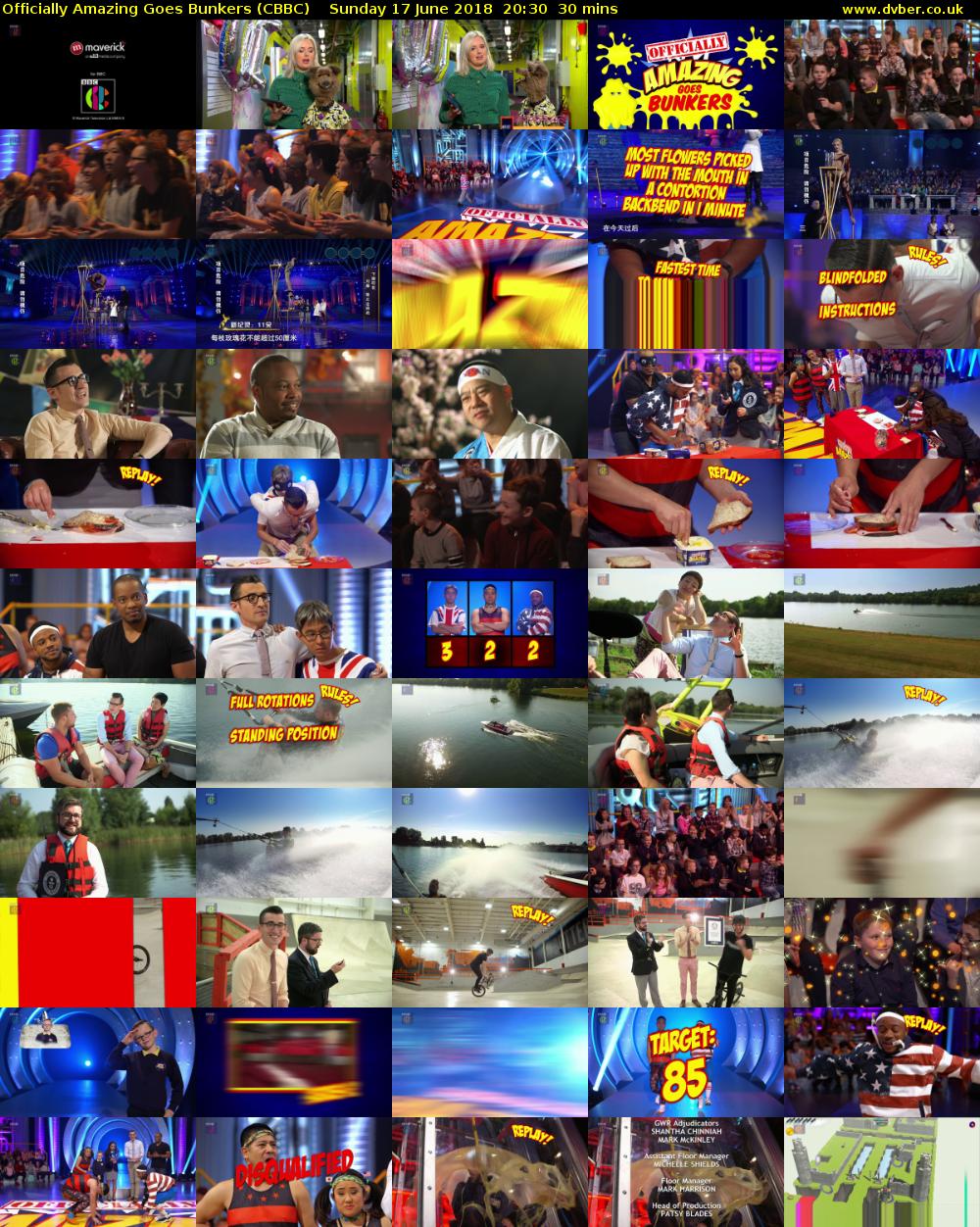 Officially Amazing Goes Bunkers (CBBC) Sunday 17 June 2018 20:30 - 21:00
