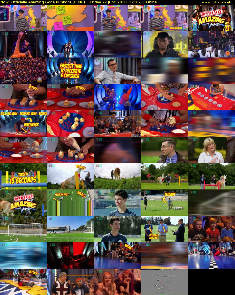 Officially Amazing Goes Bunkers (CBBC) Friday 22 June 2018 17:25 - 17:55