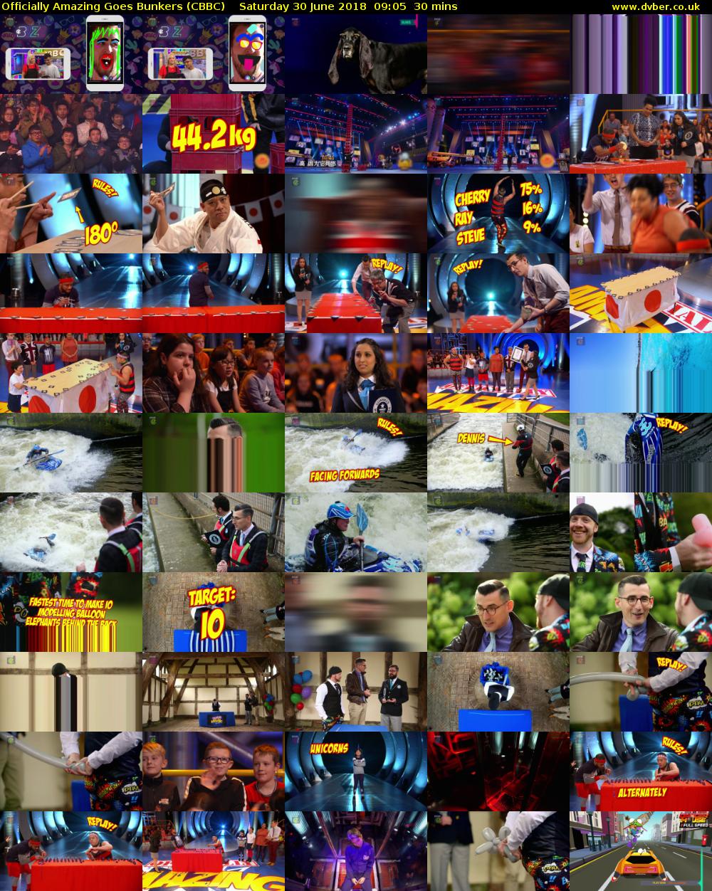 Officially Amazing Goes Bunkers (CBBC) Saturday 30 June 2018 09:05 - 09:35