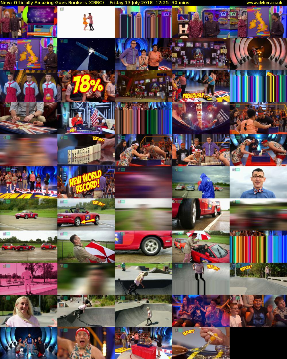 Officially Amazing Goes Bunkers (CBBC) Friday 13 July 2018 17:25 - 17:55