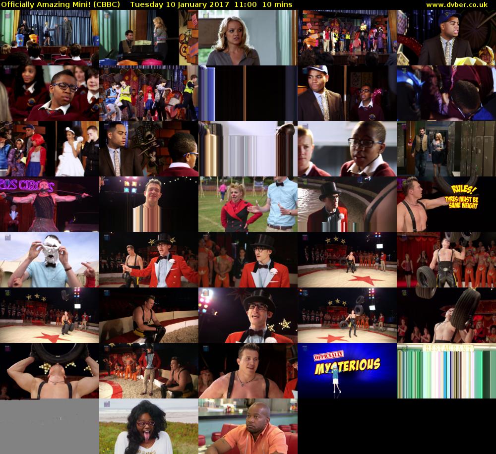 Officially Amazing Mini! (CBBC) Tuesday 10 January 2017 11:00 - 11:10
