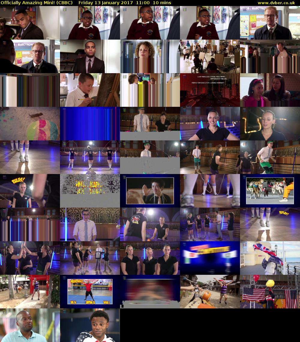 Officially Amazing Mini! (CBBC) Friday 13 January 2017 11:00 - 11:10