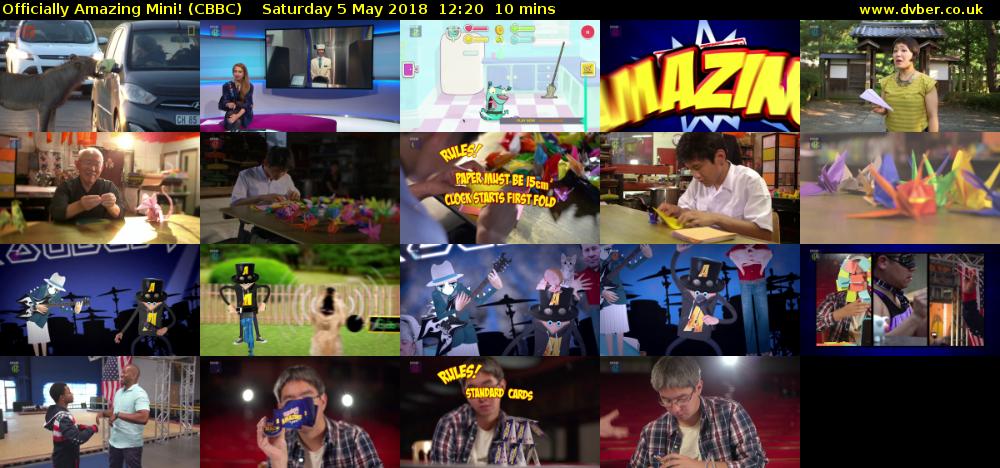 Officially Amazing Mini! (CBBC) Saturday 5 May 2018 12:20 - 12:30