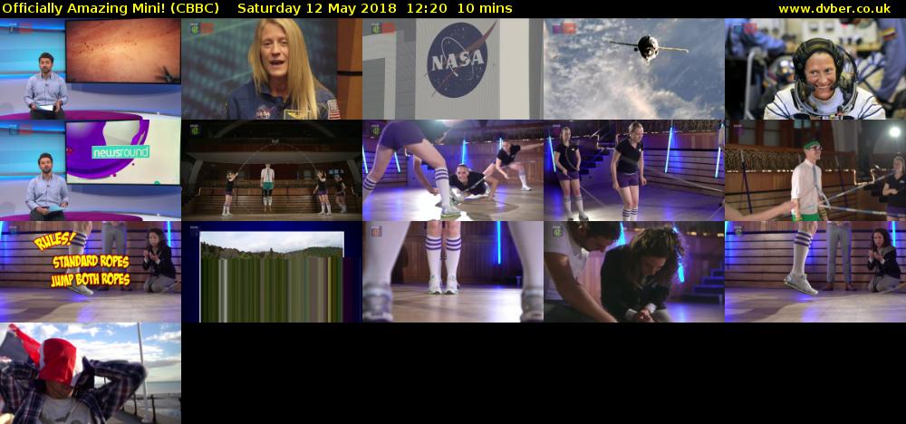 Officially Amazing Mini! (CBBC) Saturday 12 May 2018 12:20 - 12:30