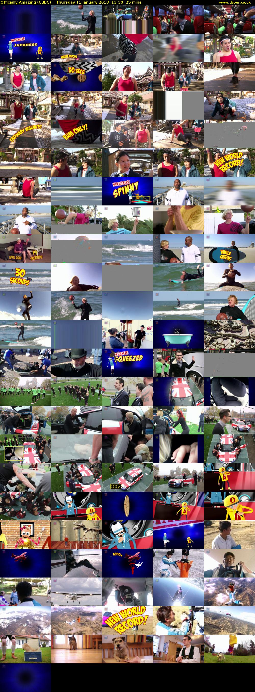 Officially Amazing (CBBC) Thursday 11 January 2018 13:30 - 13:55