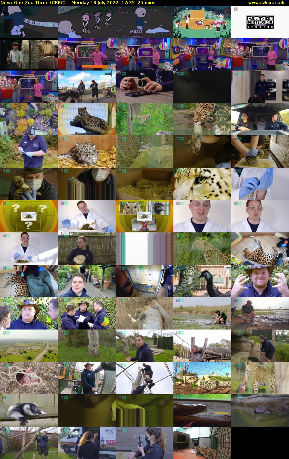 One Zoo Three (CBBC) Monday 18 July 2022 17:35 - 18:00