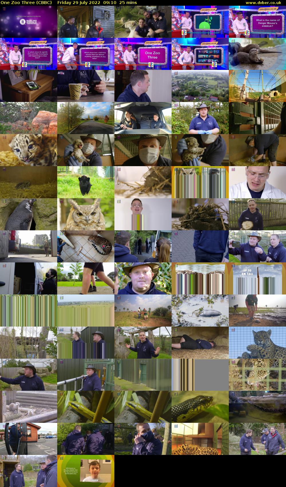 One Zoo Three (CBBC) Friday 29 July 2022 09:10 - 09:35