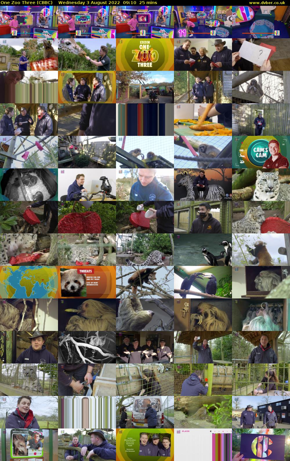 One Zoo Three (CBBC) Wednesday 3 August 2022 09:10 - 09:35