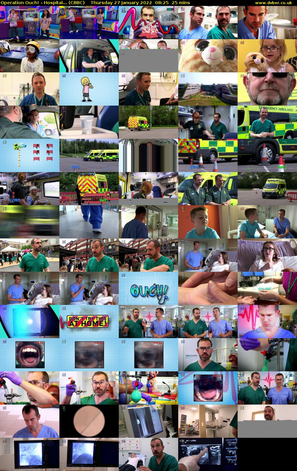 Operation Ouch! - Hospital... (CBBC) Thursday 27 January 2022 08:25 - 08:50