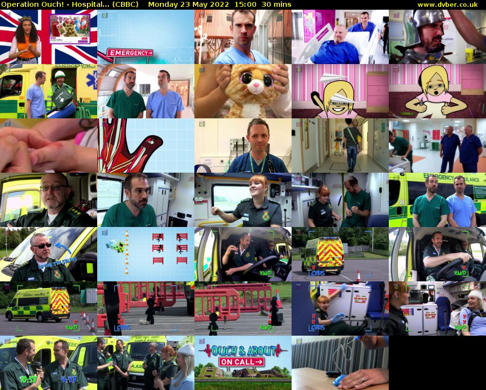 Operation Ouch! - Hospital... (CBBC) Monday 23 May 2022 15:00 - 15:30