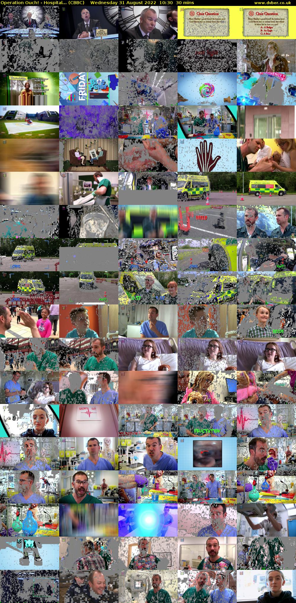 Operation Ouch! - Hospital... (CBBC) Wednesday 31 August 2022 10:30 - 11:00