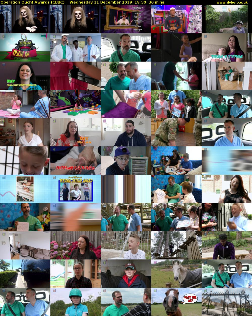 Operation Ouch! Awards (CBBC) Wednesday 11 December 2019 19:30 - 20:00