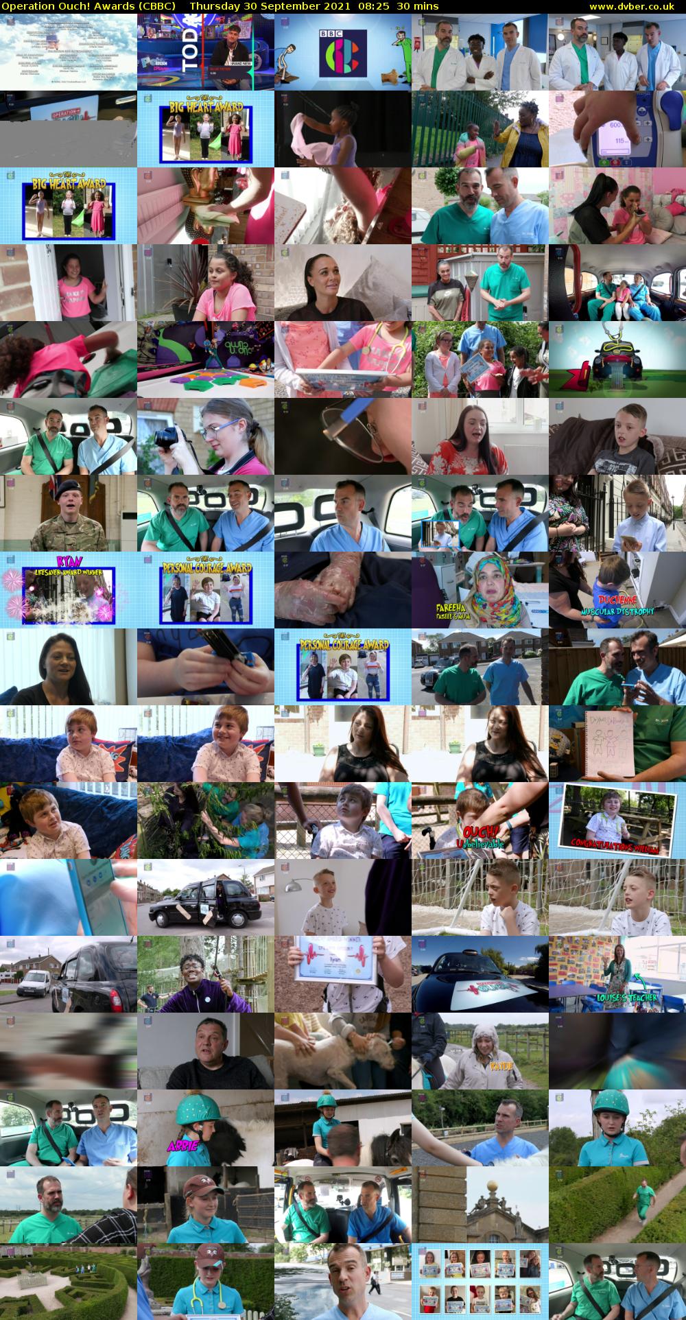 Operation Ouch! Awards (CBBC) Thursday 30 September 2021 08:25 - 08:55