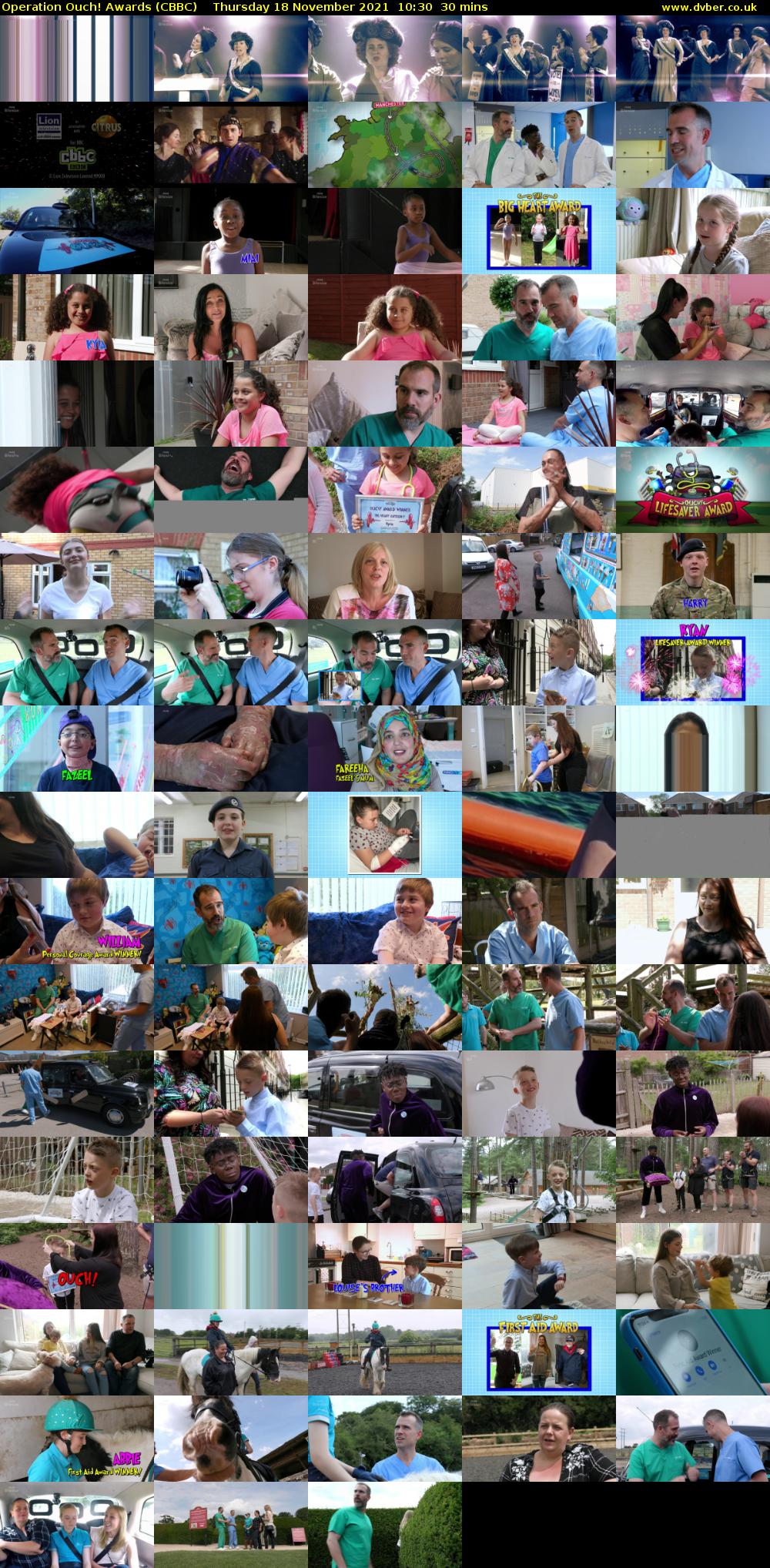 Operation Ouch! Awards (CBBC) Thursday 18 November 2021 10:30 - 11:00