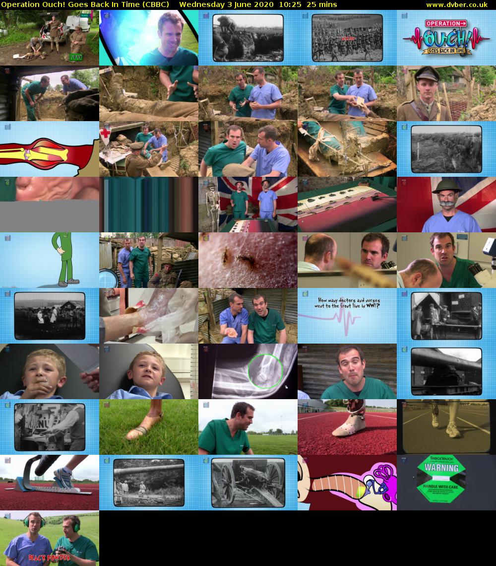 Operation Ouch! Goes Back In Time (CBBC) Wednesday 3 June 2020 10:25 - 10:50