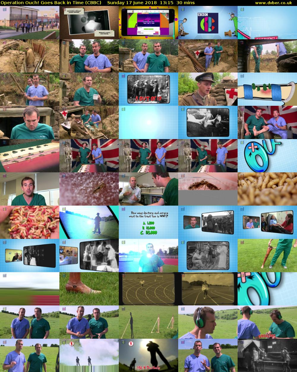 Operation Ouch! Goes Back in Time (CBBC) Sunday 17 June 2018 13:15 - 13:45