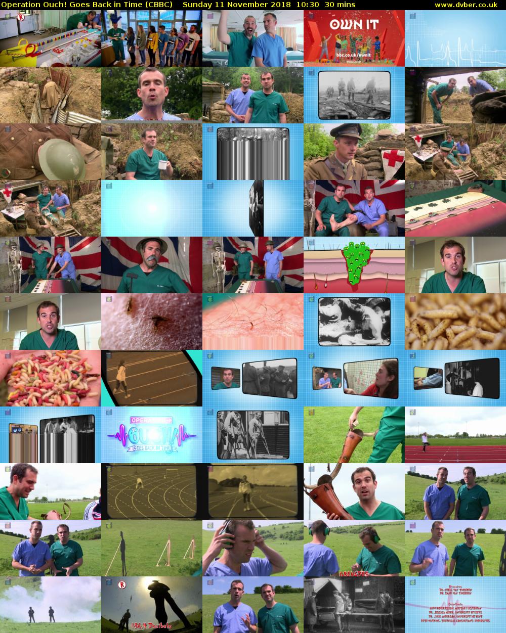 Operation Ouch! Goes Back in Time (CBBC) Sunday 11 November 2018 10:30 - 11:00