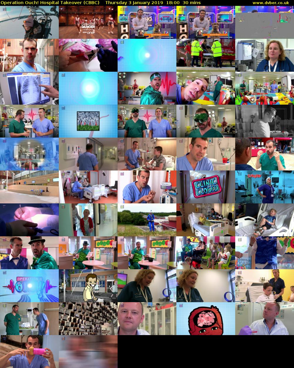 Operation Ouch! Hospital Takeover (CBBC) Thursday 3 January 2019 18:00 - 18:30