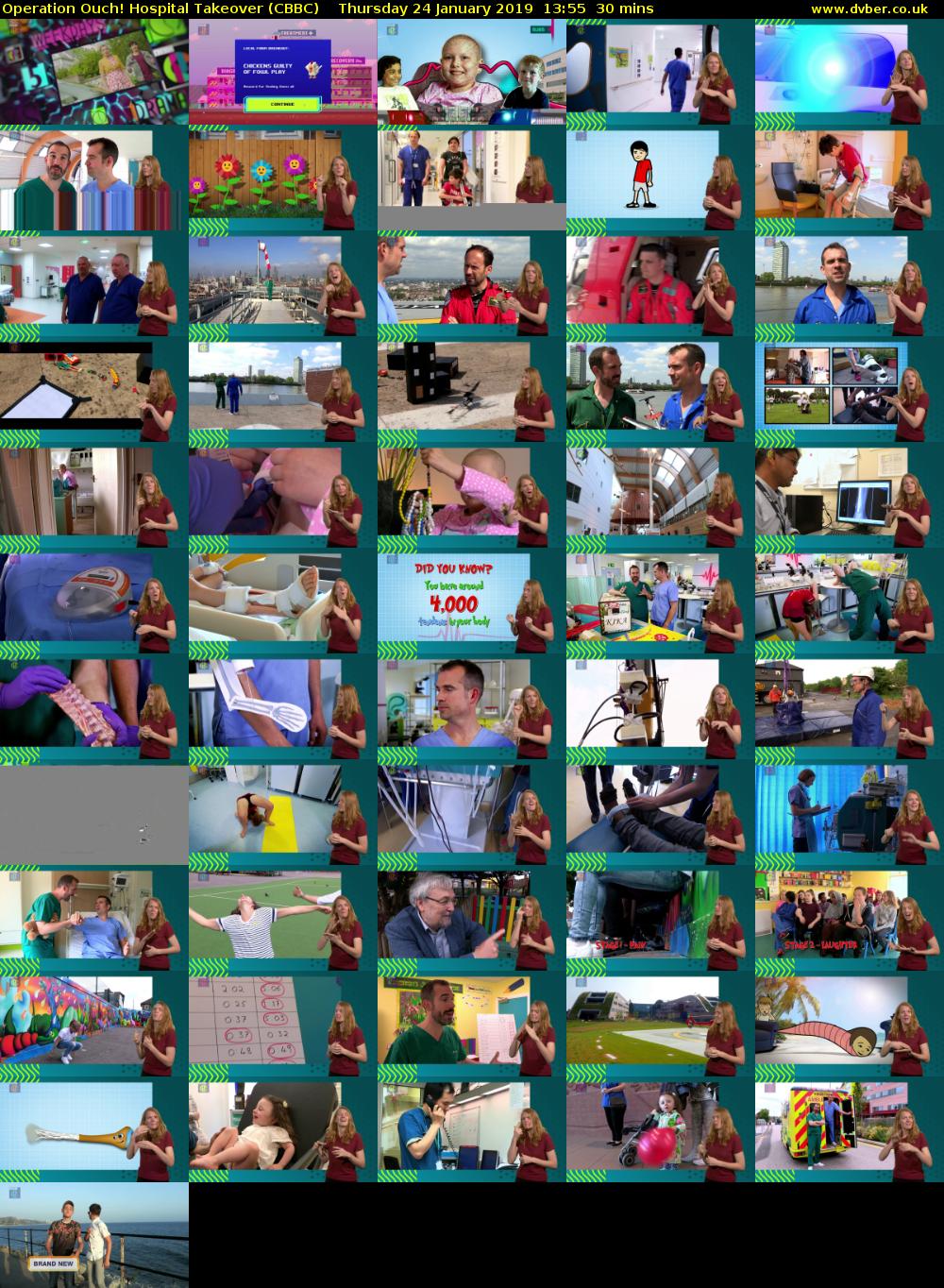 Operation Ouch! Hospital Takeover (CBBC) Thursday 24 January 2019 13:55 - 14:25