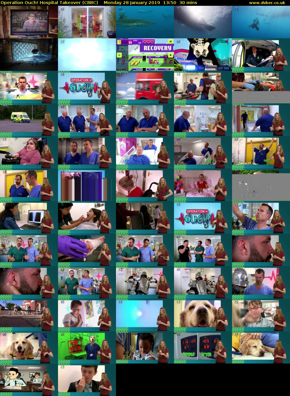 Operation Ouch! Hospital Takeover (CBBC) Monday 28 January 2019 13:50 - 14:20
