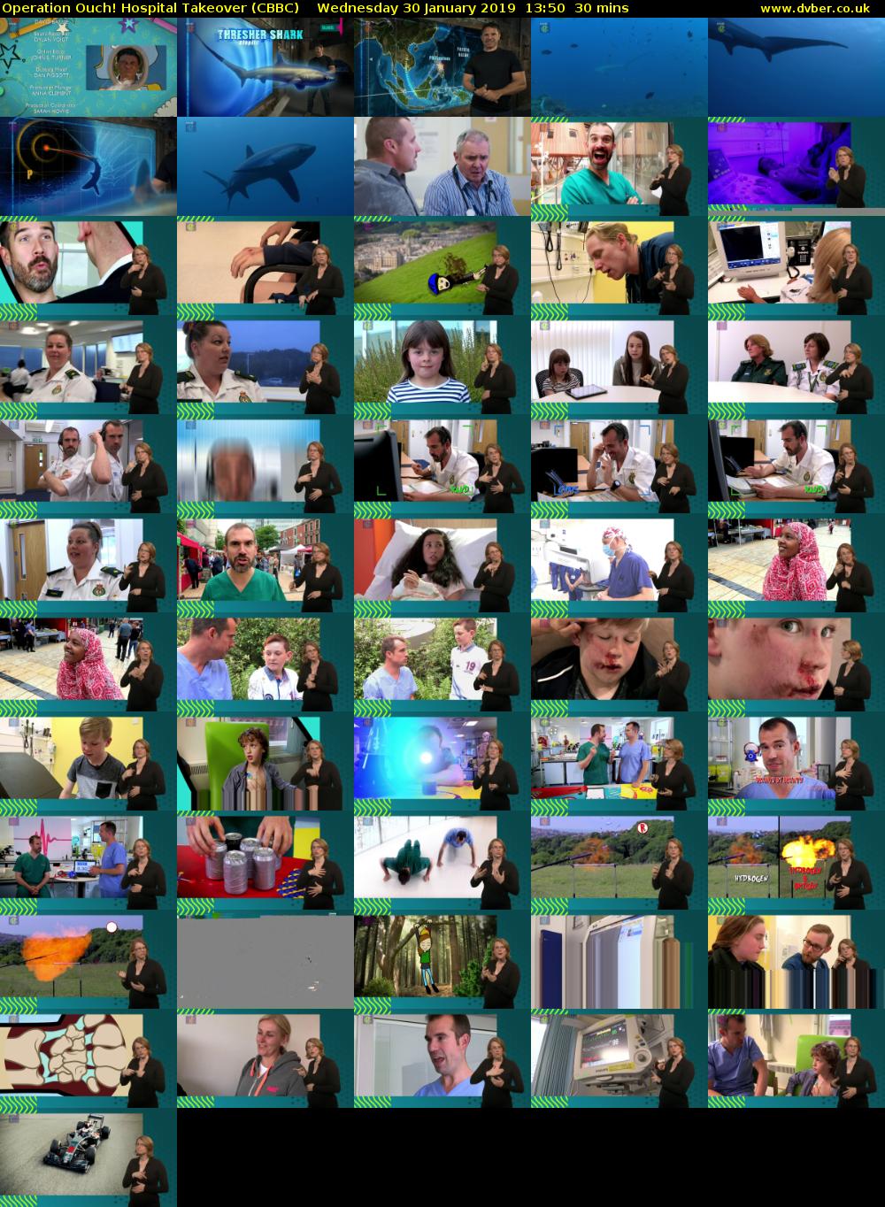 Operation Ouch! Hospital Takeover (CBBC) Wednesday 30 January 2019 13:50 - 14:20