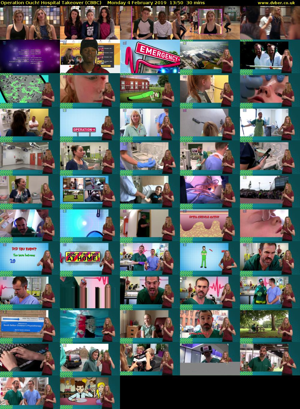 Operation Ouch! Hospital Takeover (CBBC) Monday 4 February 2019 13:50 - 14:20
