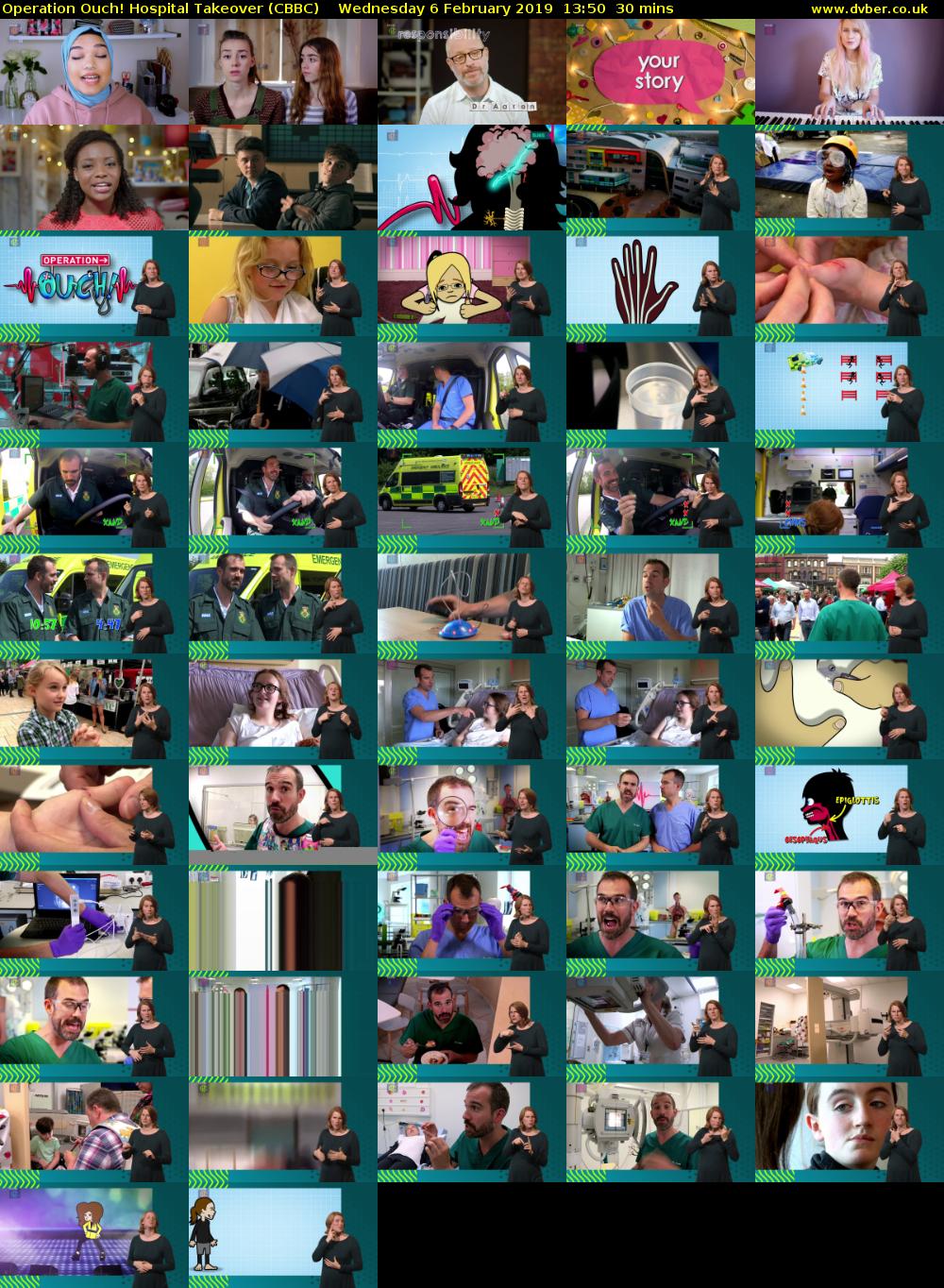Operation Ouch! Hospital Takeover (CBBC) Wednesday 6 February 2019 13:50 - 14:20