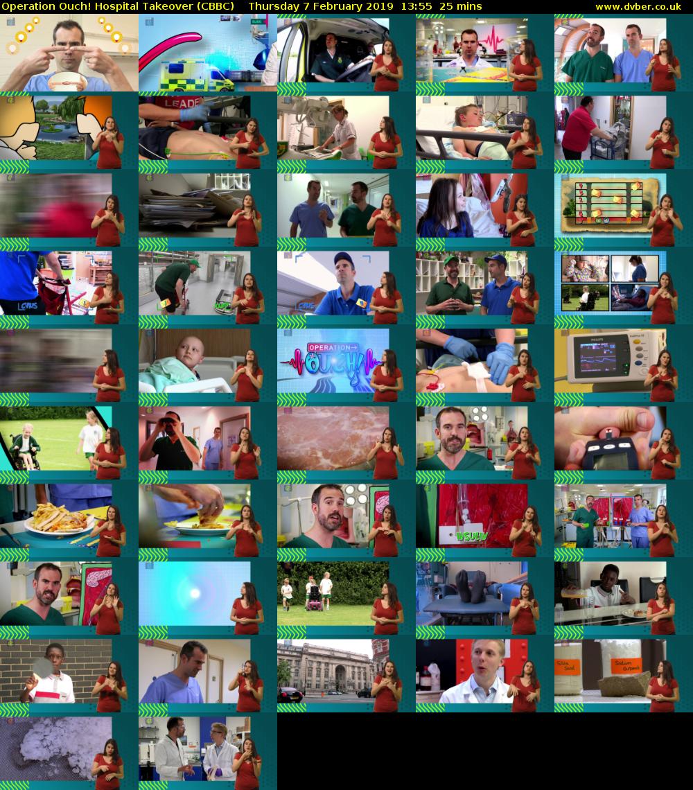 Operation Ouch! Hospital Takeover (CBBC) Thursday 7 February 2019 13:55 - 14:20