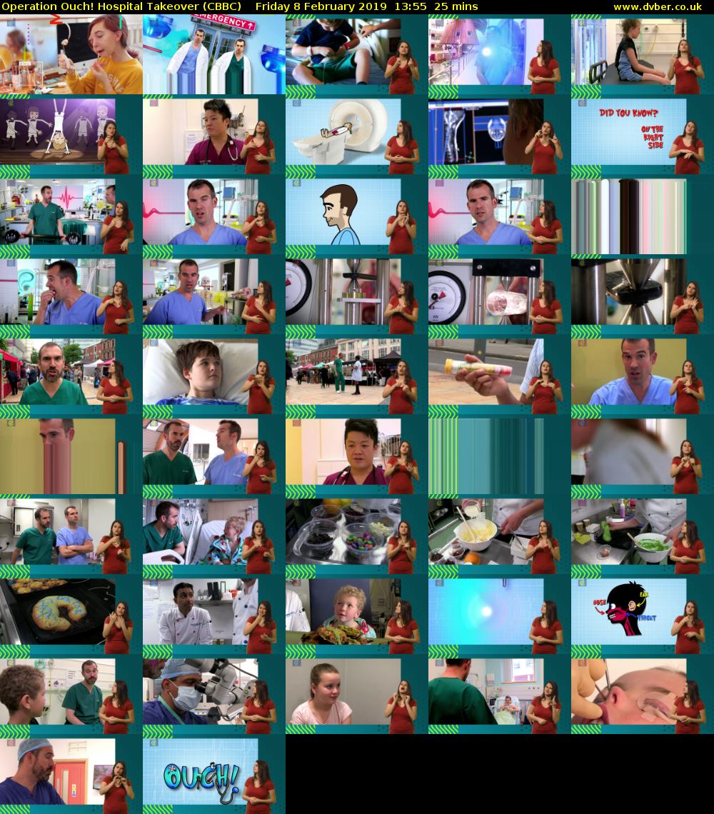 Operation Ouch! Hospital Takeover (CBBC) Friday 8 February 2019 13:55 - 14:20