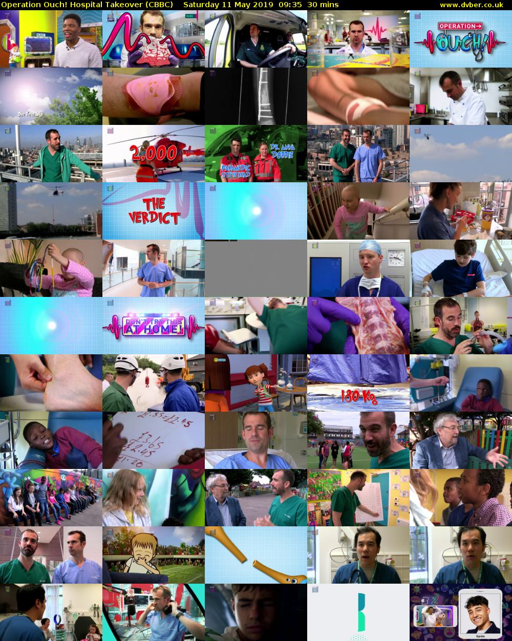 Operation Ouch! Hospital Takeover (CBBC) Saturday 11 May 2019 09:35 - 10:05